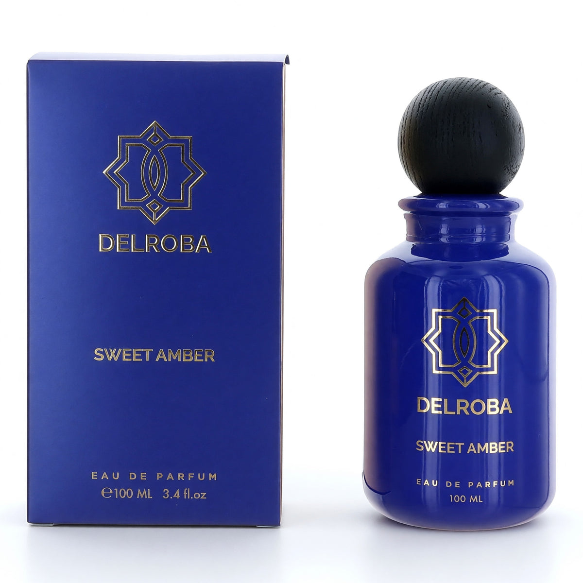 Delroba Sweet Amber Eau de Parfum Spray for Men – 3.4 oz