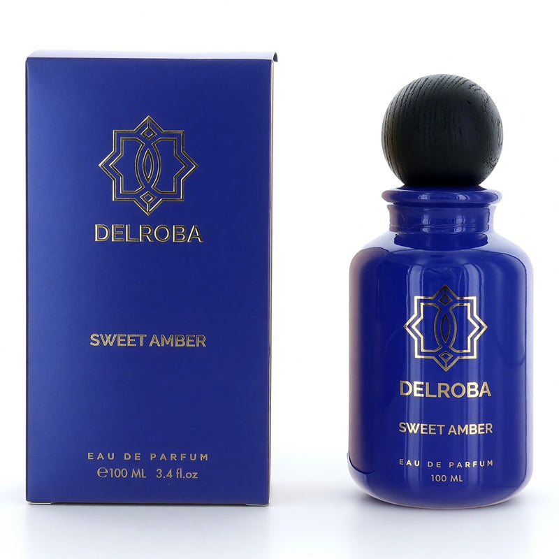 Delroba Sweet Amber Eau de Parfum Spray for Men – 3.4 oz
