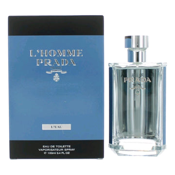 Prada L'Homme Prada L'eau Eau de Toilette Spray for Men – 3.4 oz
