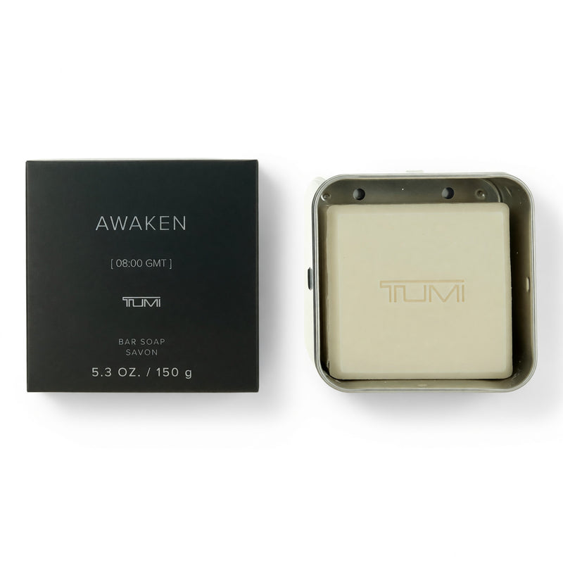 Tumi Awaken [08:00 GMT] Bar Soap for Men with Aluminum Case 5.3 oz