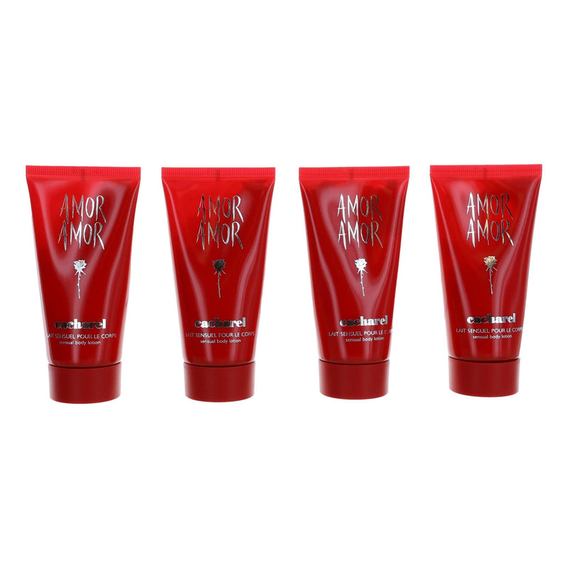 Cacharel Amor Amor Body Lotion for Women 4-Piece Set (6.8 oz total)