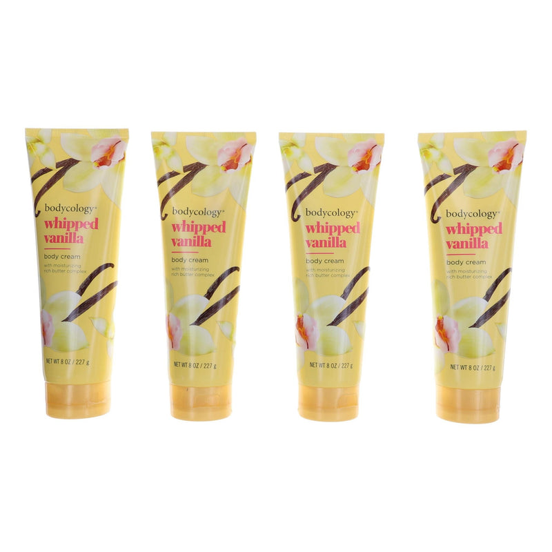 Bodycology Whipped Vanilla Moisturizing Body Cream for Women 4-Pack of 8 oz