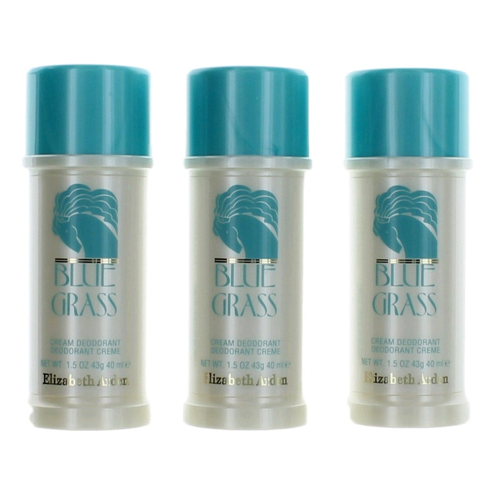 Elizabeth Arden Blue Grass Cream Deodorant for Women 3-Pack (4.5 oz total)
