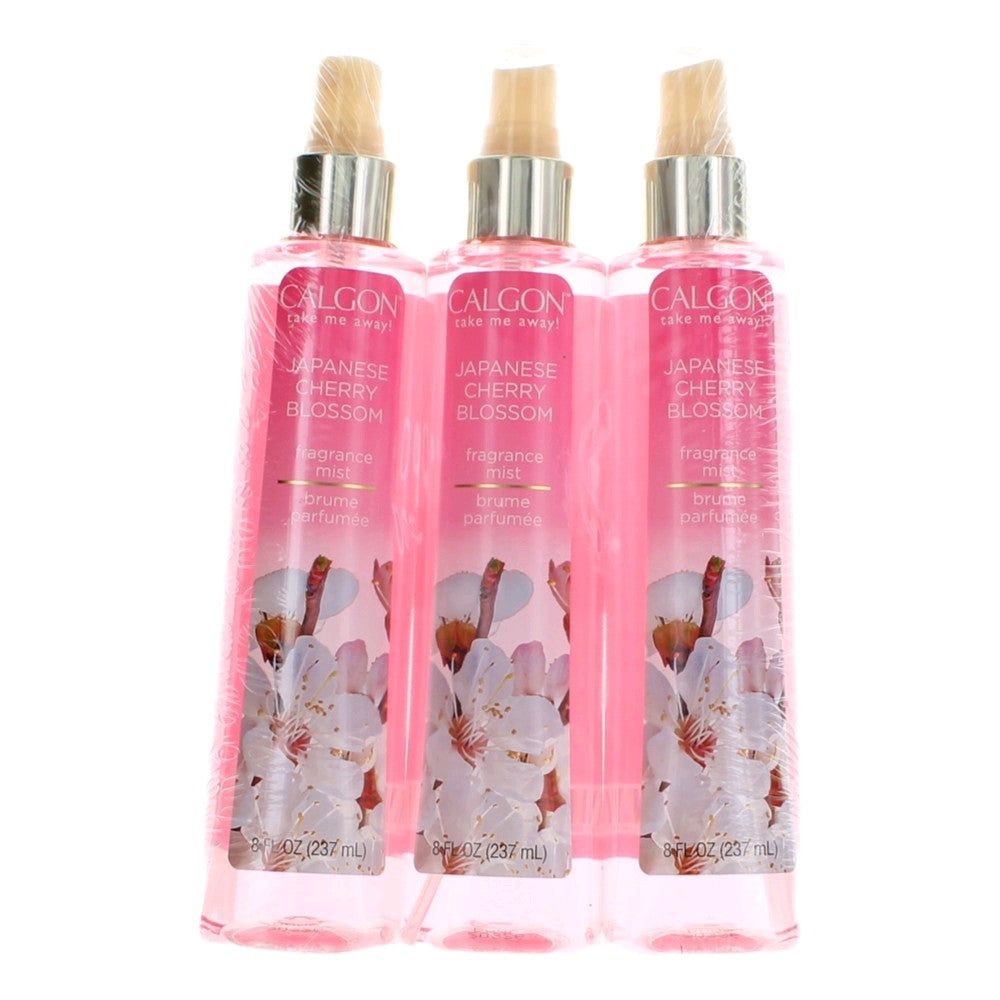 Calgon Japanese Cherry Blossom Fragrance Mist for Women 3-Pack 8 oz