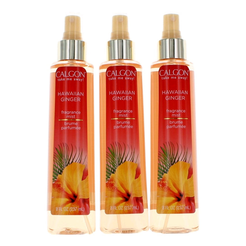 Calgon Hawaiian Ginger Fragrance Mist for Women 3-Pack 8 oz
