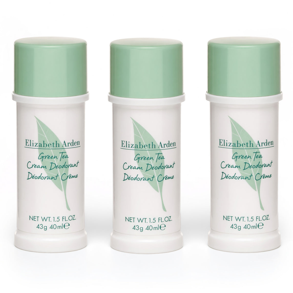 Elizabeth Arden Green Tea Cream Deodorant for Women 3-Pack (4.5 oz total)
