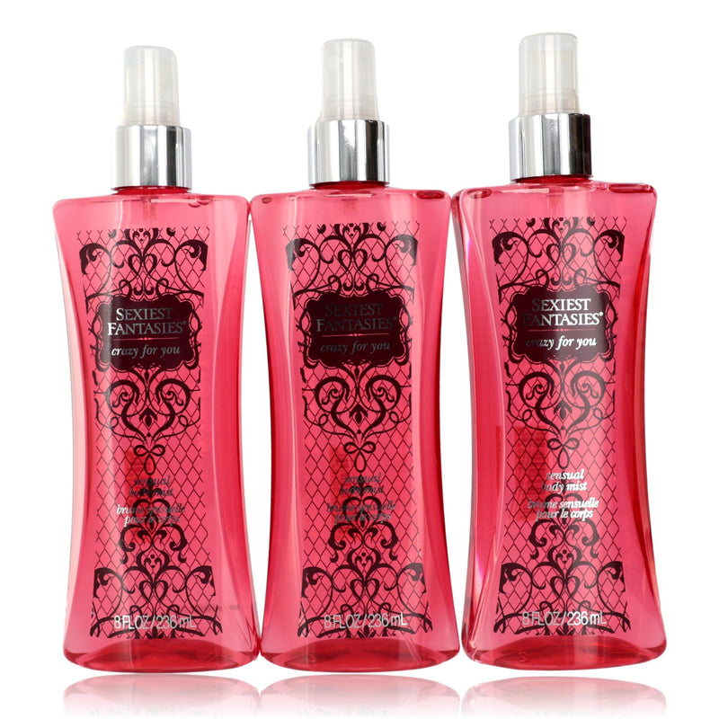 Parfums De Coeur Sexiest Fantasies Crazy for You Body Mist for Women 3-Pack 8 oz