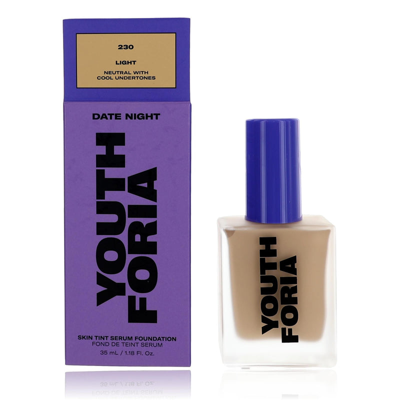 Youthforia Date Night Skin Tint Serum Foundation 230 Light 1.18 oz