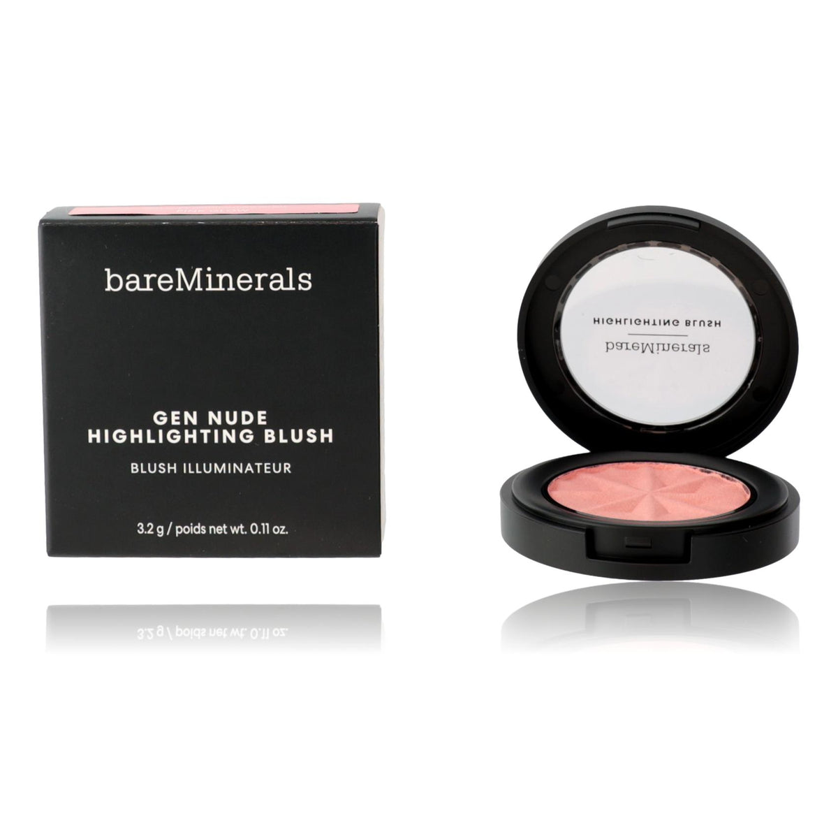 bareMinerals Gen Nude Highlighting Blush, 0.11 oz Highlighting Blush Pink Glow