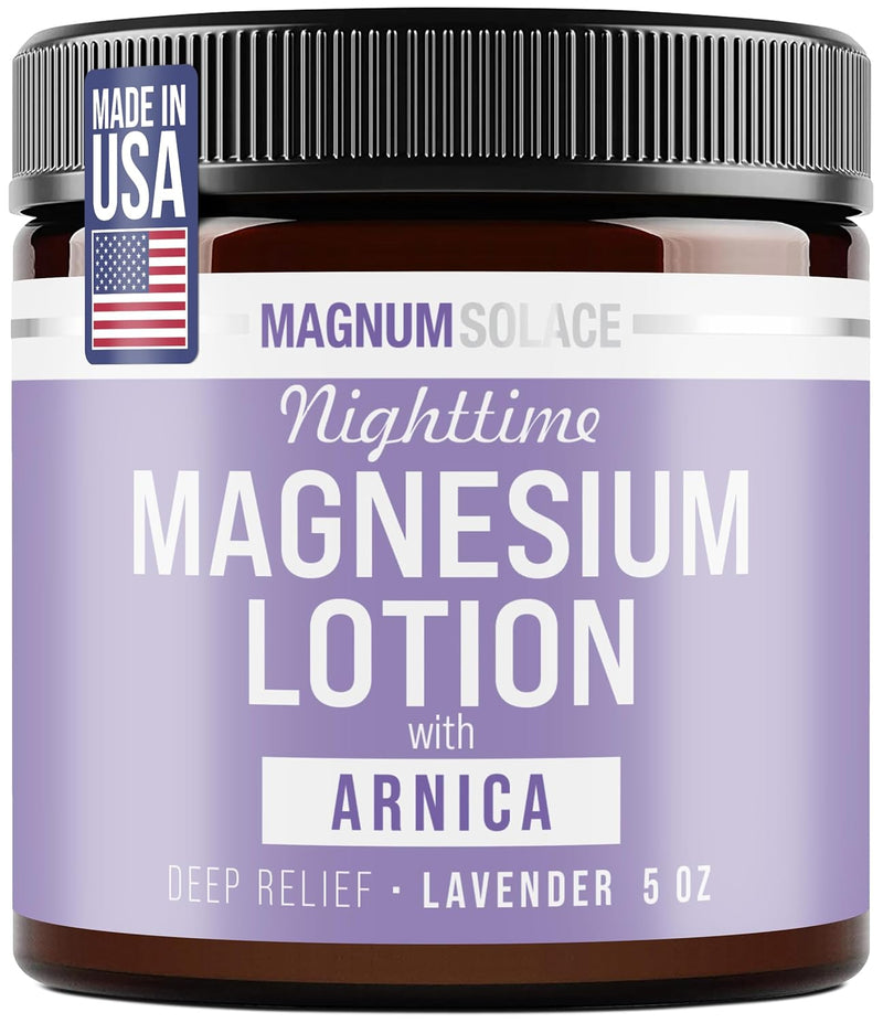Magnum Solace Nighttime Magnesium Lotion with Arnica Lotion Lavender 5 oz