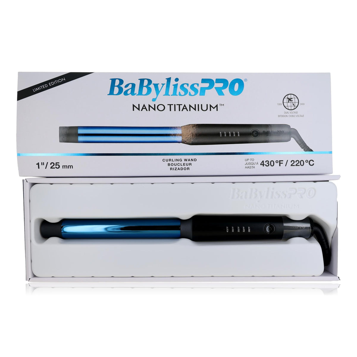 BaBylissPRO Nano Titanium Curling Wand 1"