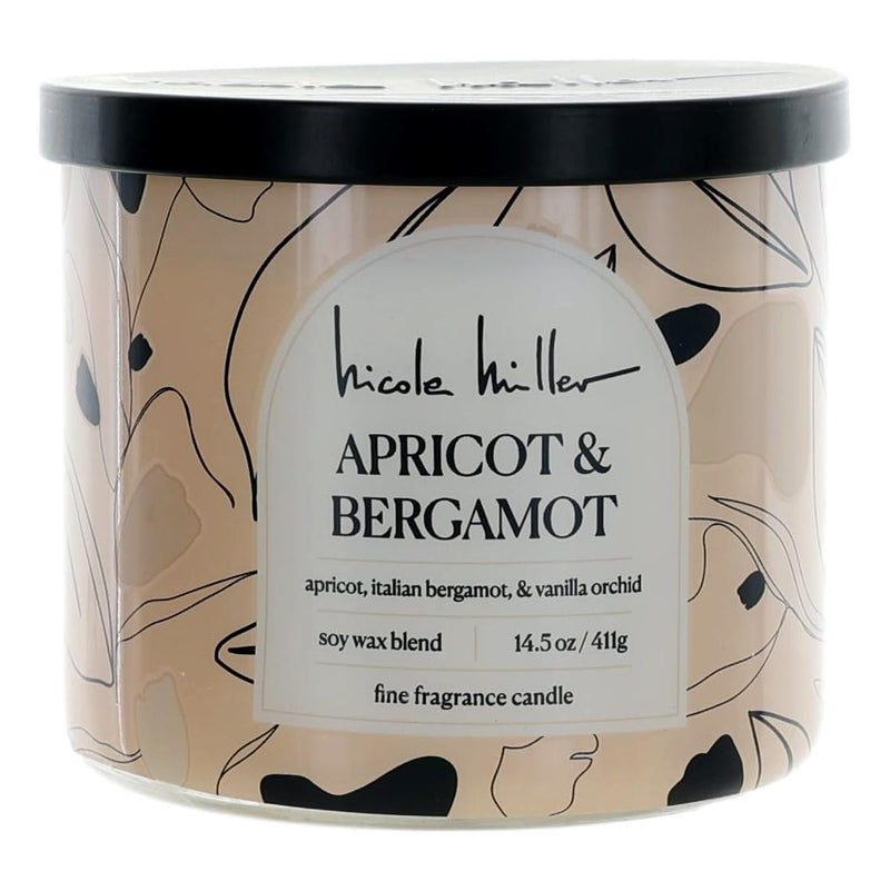 Nicole Miller Apricot & Bergamot candle 14.5 oz