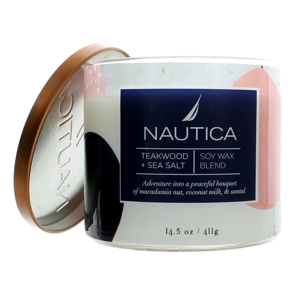 Nautica Teakwood & Sea Salt candle 14.5 oz