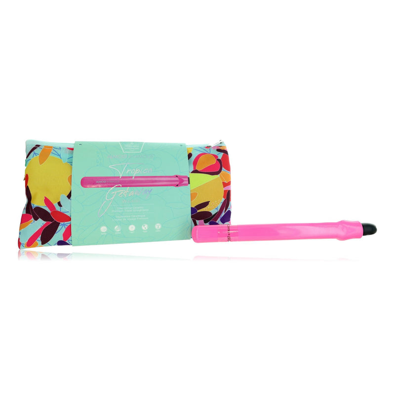 Almost Famous Tropico Getaway Tourmaline-Ceramic Flat Iron with Travel Bag Waikiki
