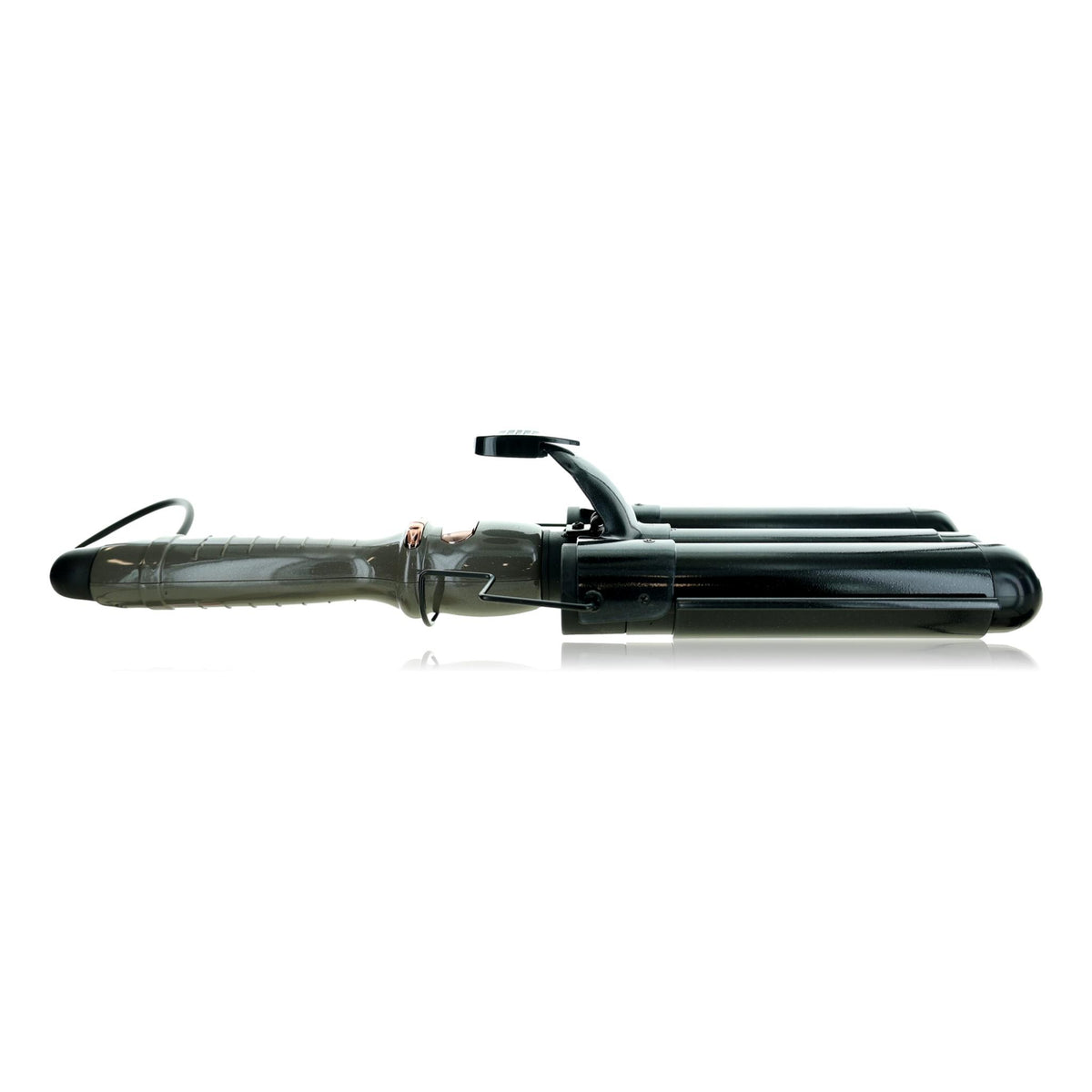 Almost Famous Triple Barrel Clip Curling System Charcoal Gray